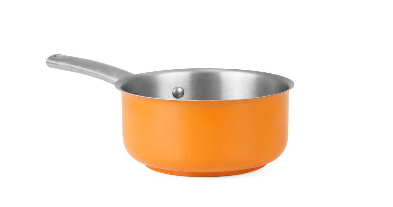 Cazo recto Cool Line de 16 centímetros de acero inoxidable 18/10 Naranja