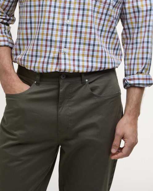 Lightweight Stretch Regular Chinos Uniform Green