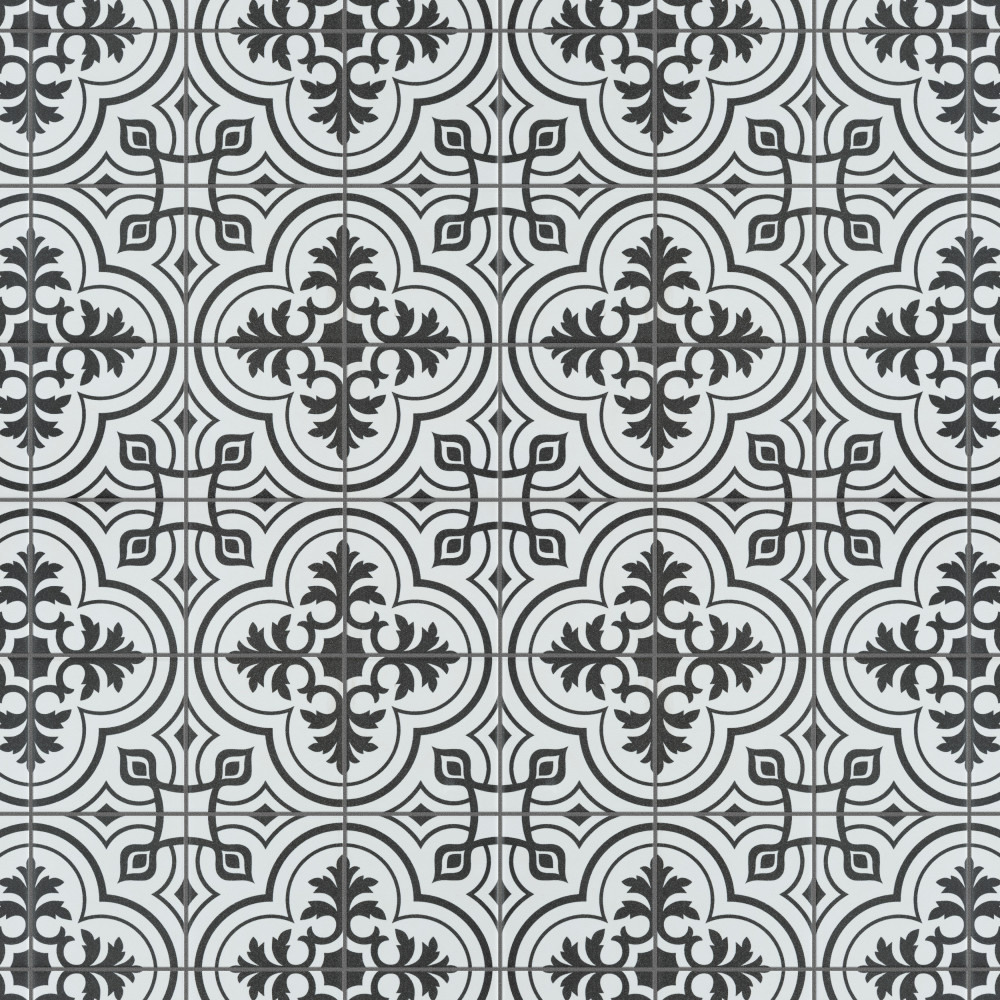 Harmonia Vintage White 13x13 Square Ceramic Floor and Wall Digital Pattern