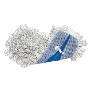 Rubbermaid Commercial, Microfiber Loop-End Pocket Finish Mop, 18"W, White
