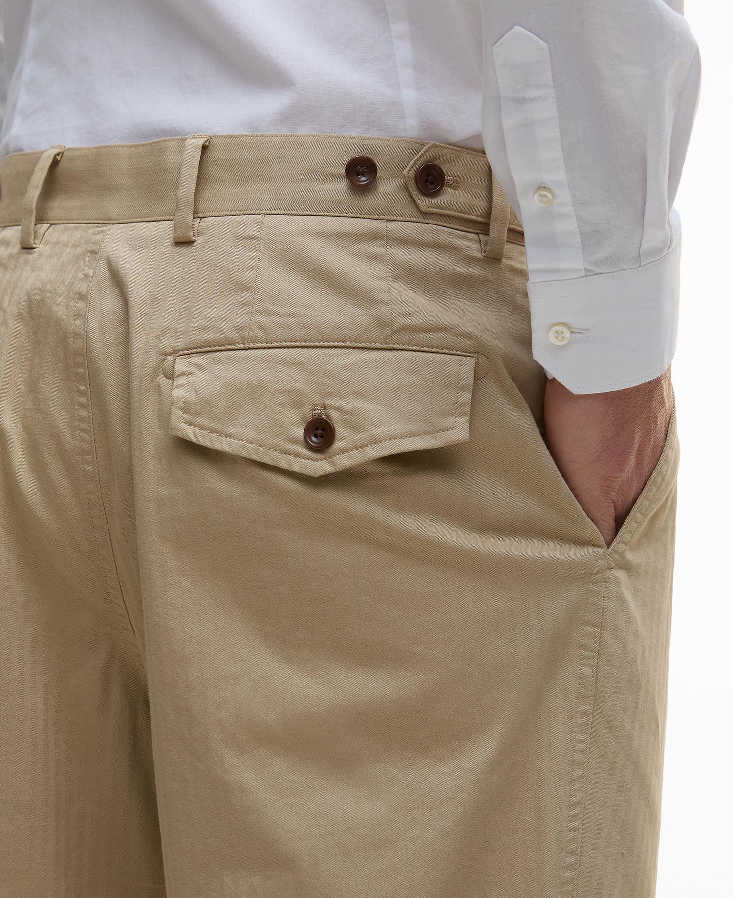 Herringbone Cotton Trousers image number 4