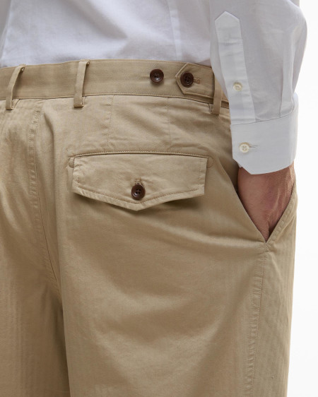 Herringbone Cotton Trousers