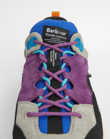 Barbour x Flower Mountain Back Country Uni Trainers Purple Khaki