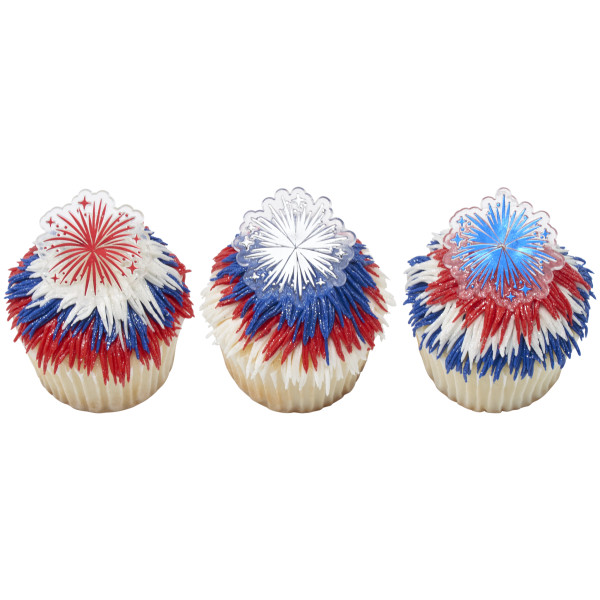 Foil Fireworks Cupcake Rings