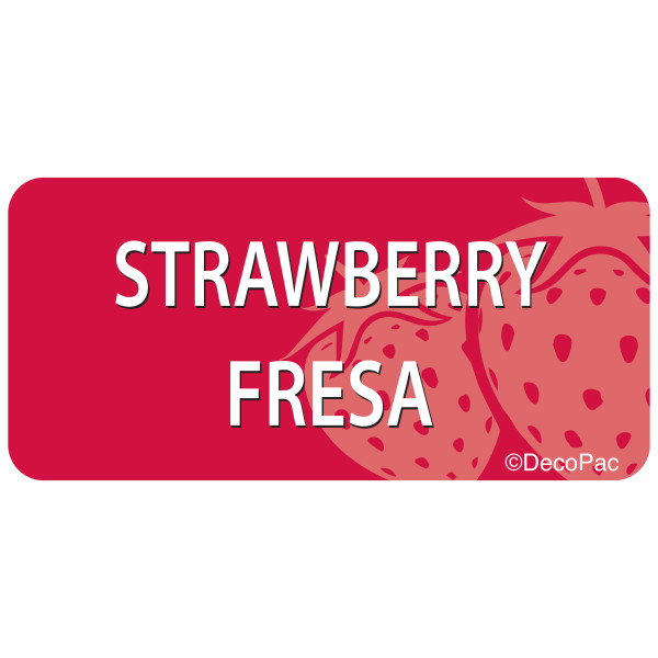 Strawberry/Fresa Promotional Label