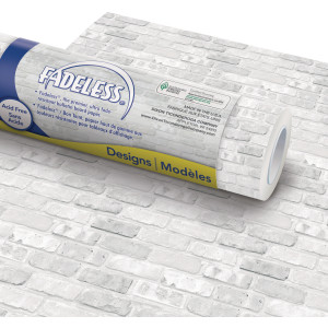 Bulletin Board Art Paper, White Brick, 48" x 50', 1 Roll