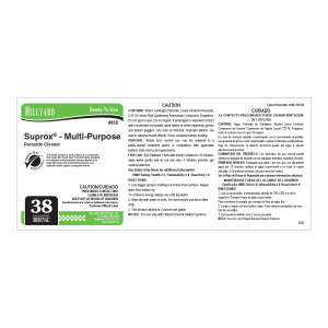 Label RTU Ars 1 838 Suprox Mp Cleaner
