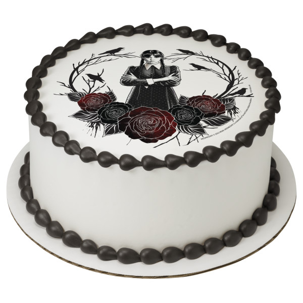 Wednesday Heart & Roses PhotoCake® Edible Image®