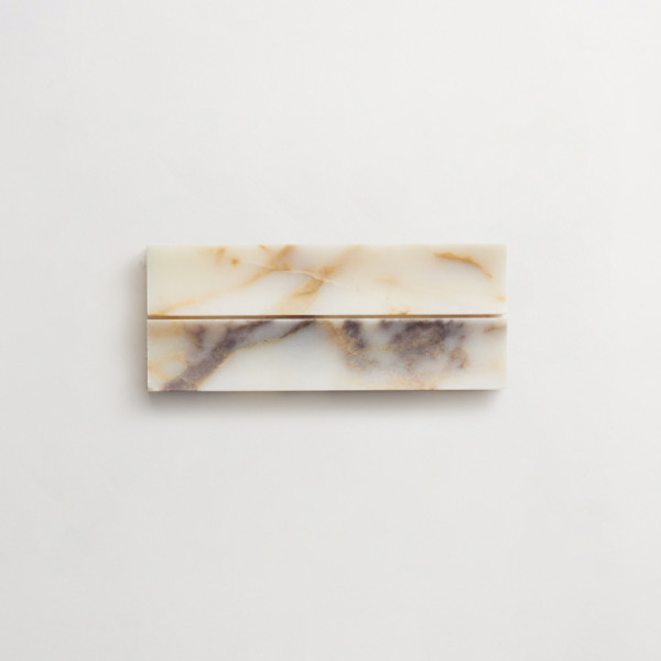 clé lapidary: sculpted shapes | etui petit mosaic sheet | honed | calacatta viola | sample 
