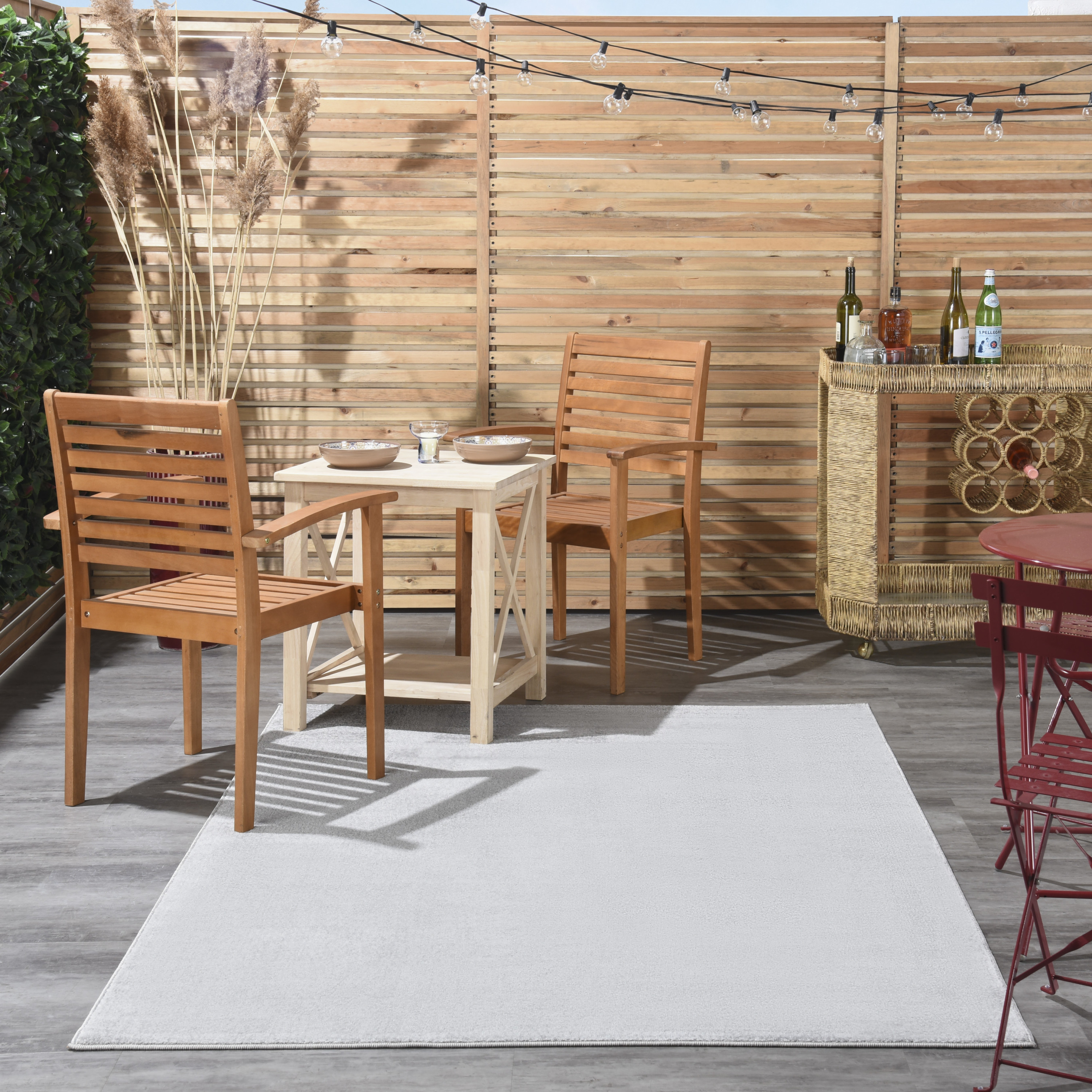 Nourison Nourison Essentials 5' x 8' Silver Grey Outdoor Rug