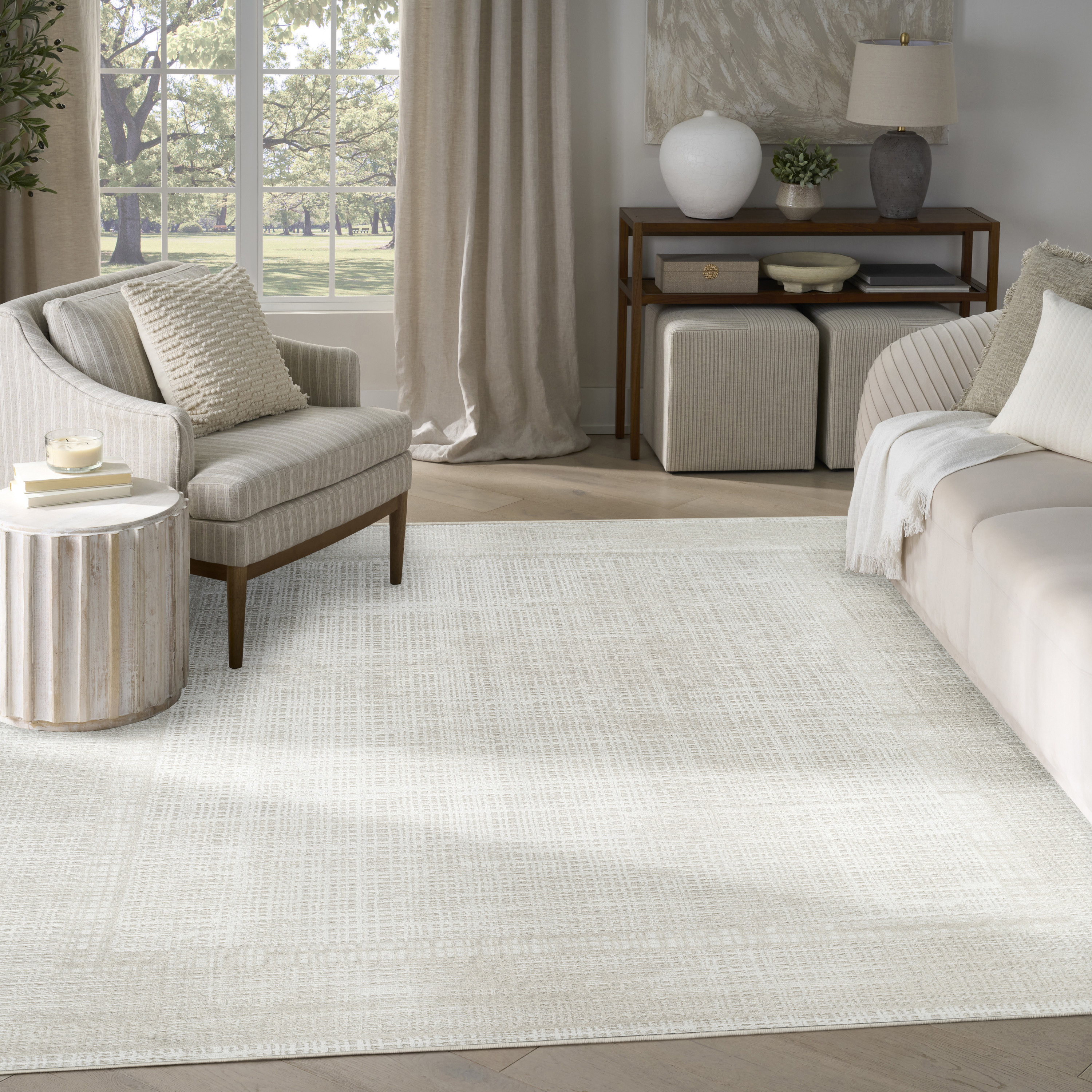 Nourison Dekor 7'10" x 9'10" Beige Modern Indoor Rug