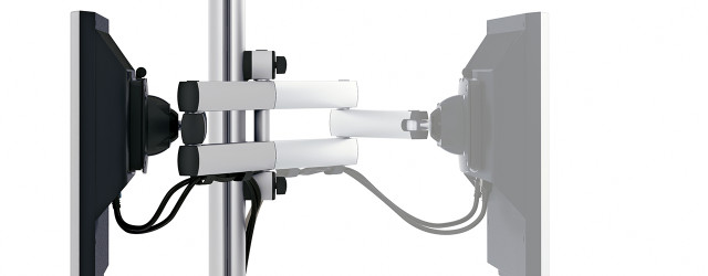 Multiple styles of arms and mounts offer the ability to design a comfortable, custom workstation.