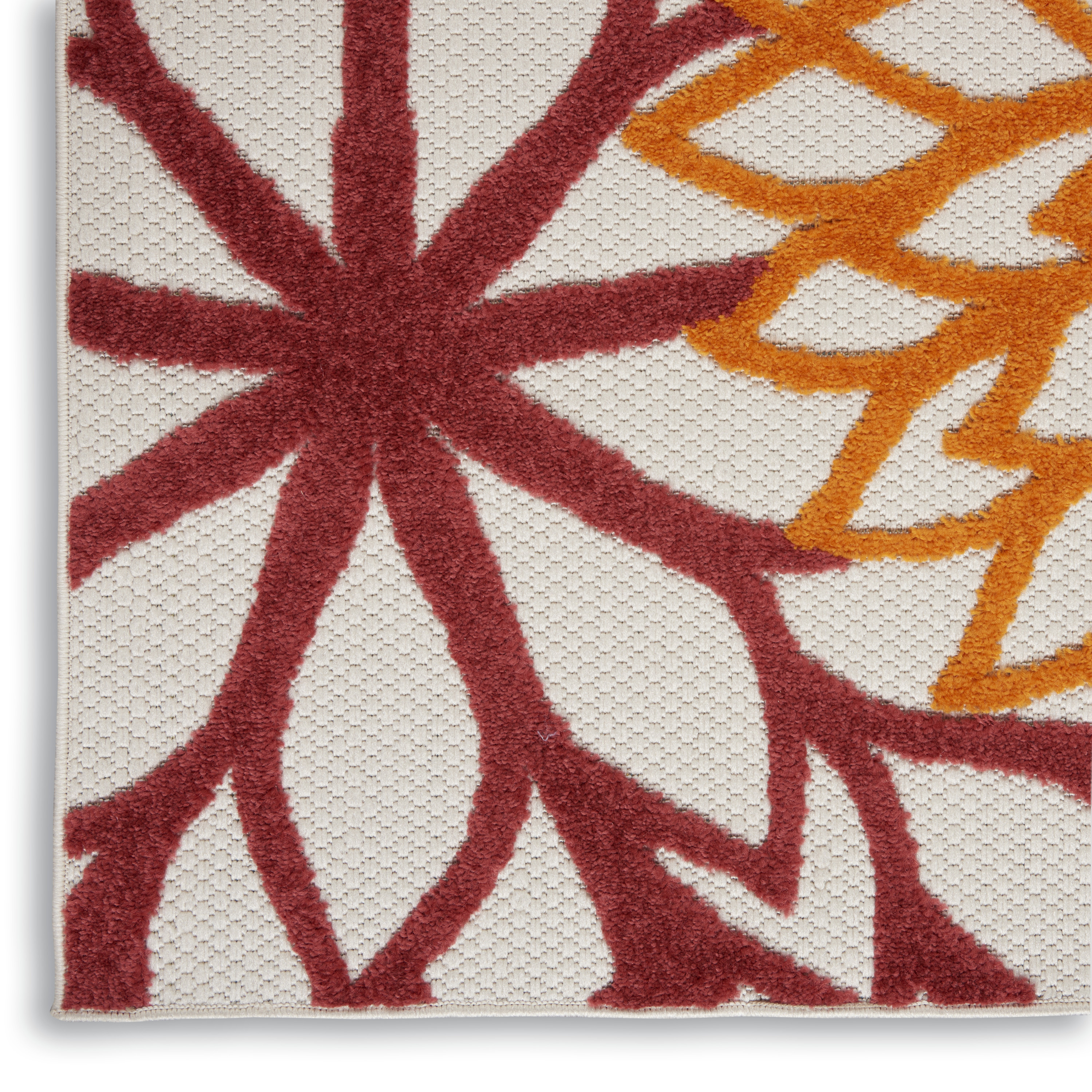 Nourison Aloha 3' x 5' Red Multicolor Tropical Rug