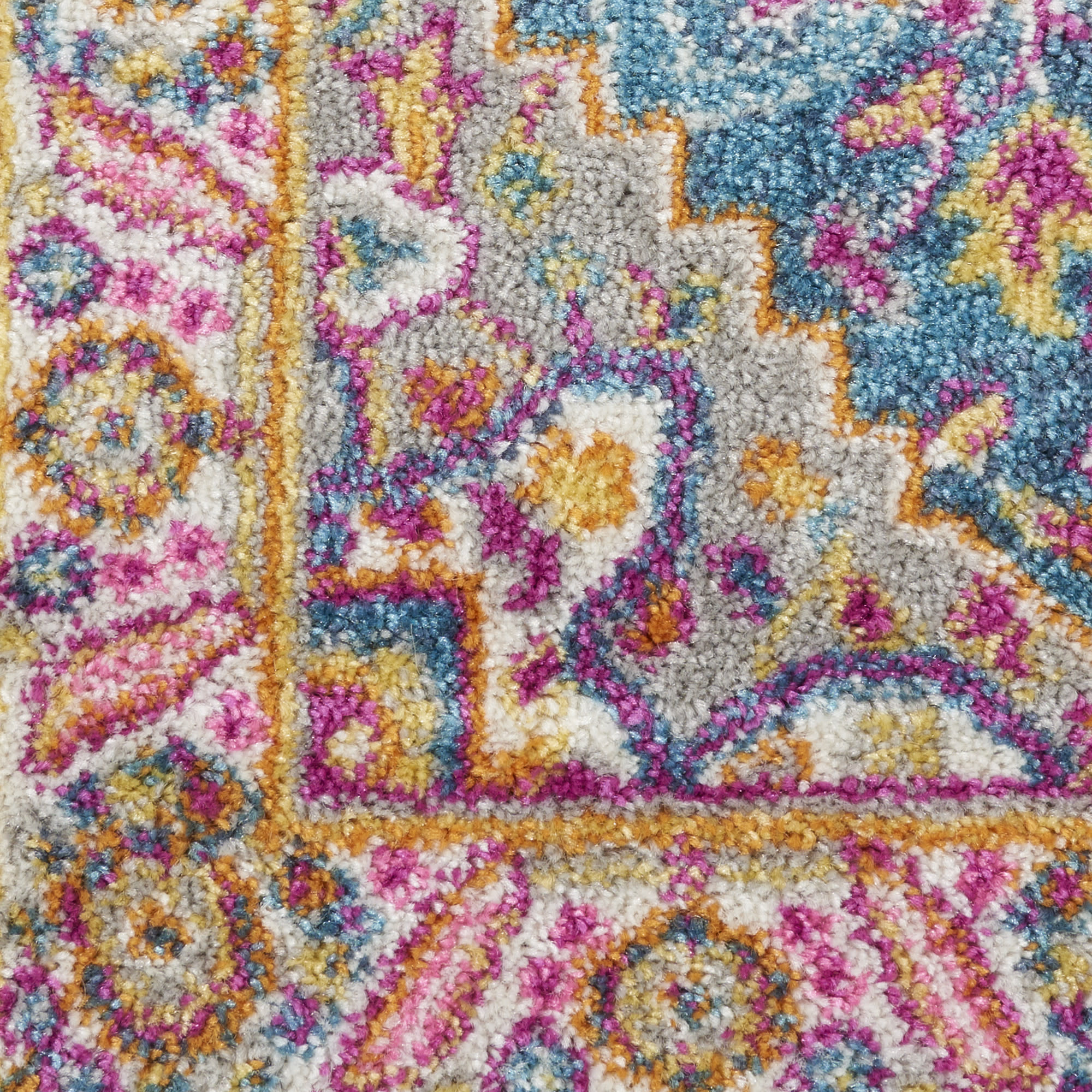 Nourison Passion 2'2" x 7'6" Teal Multicolor Bohemian Indoor Rug