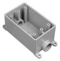 PVC 1-Gang Cast-Style FSC Box-(2) 1 in. Hubs