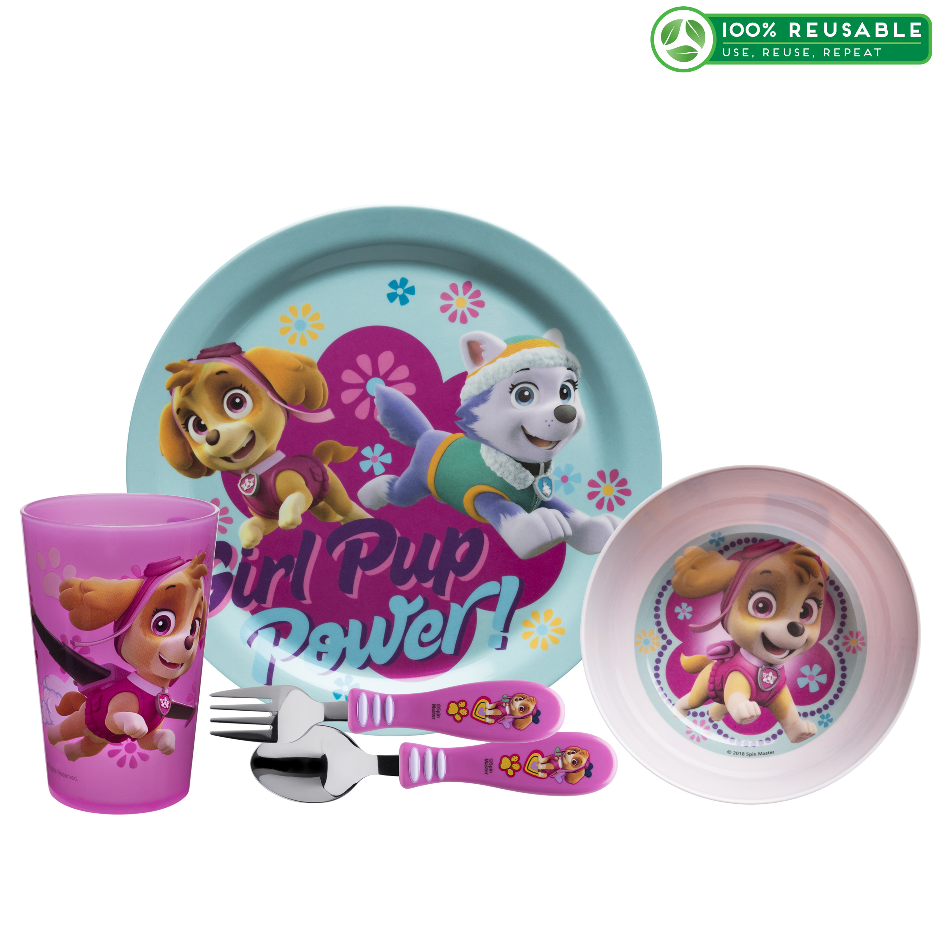 Paw Patrol Dinnerware Set, Skye & Everest, 5-piece set slideshow image 1 Paw Patrol Dinnerware Set, Skye & Everest, 5-piece set slideshow image 1
