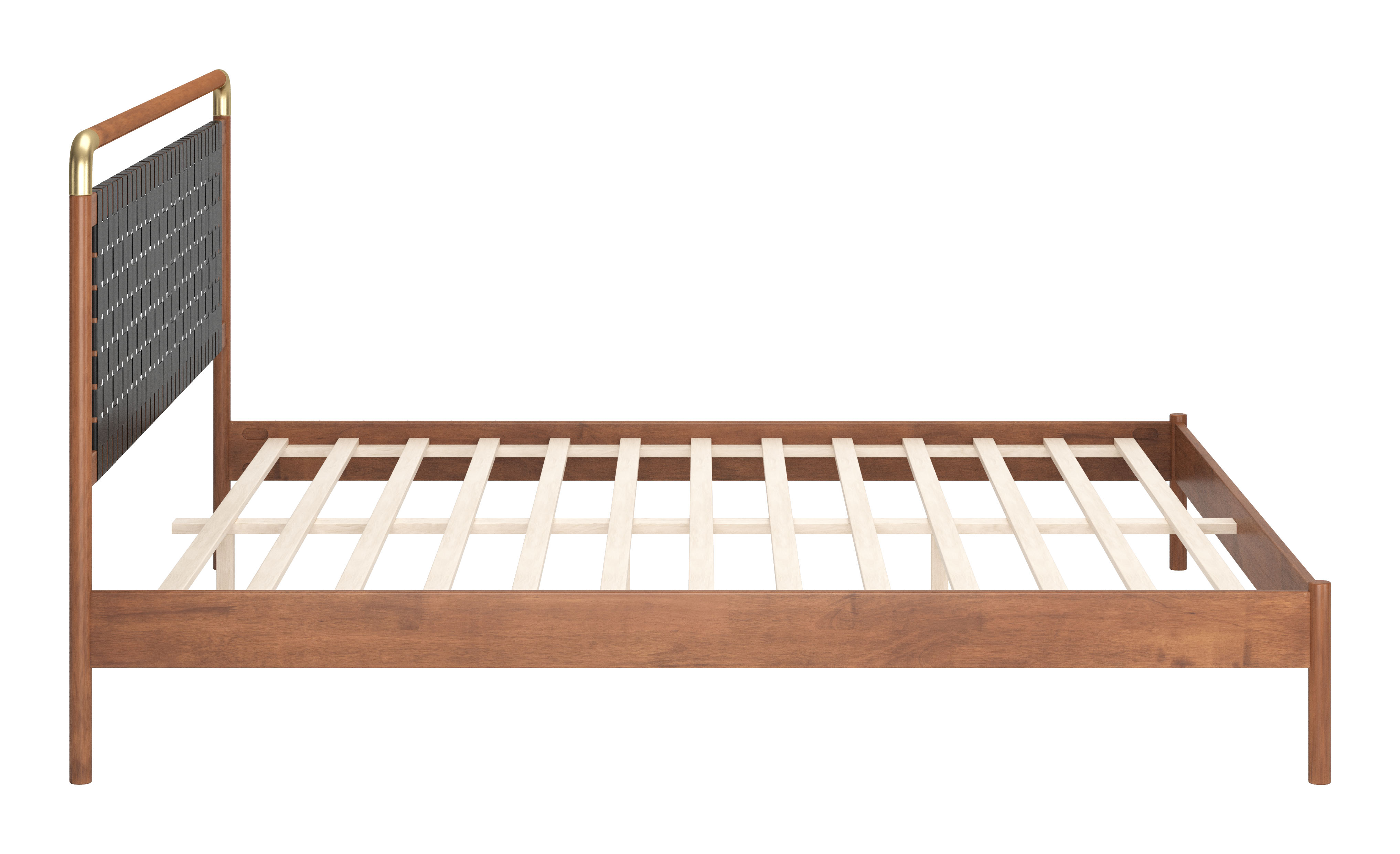 Netz King Bed Black & Walnut product image