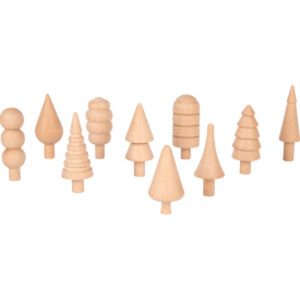 Woodland Trees Set - Set of 10 - For Ages 10m+ - Wooden Trees for Kids - 10 Different Shapes - Loose Parts Wooden Toys for Toddlers