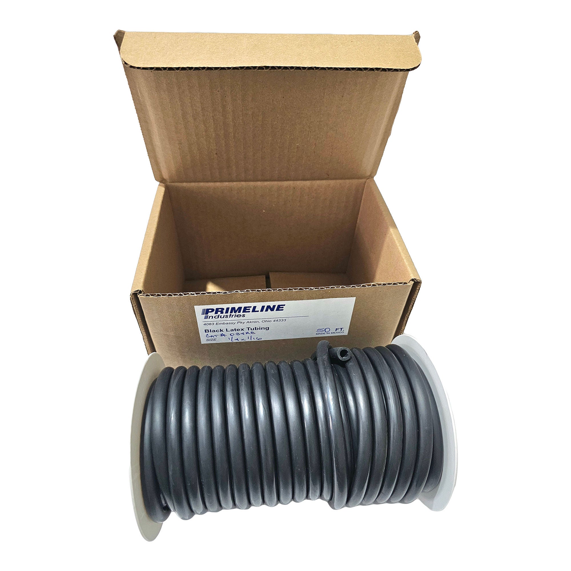 Primeline Industries TUBING LTX BLK 1/4X1/16 50FT 50FT REEL=EA