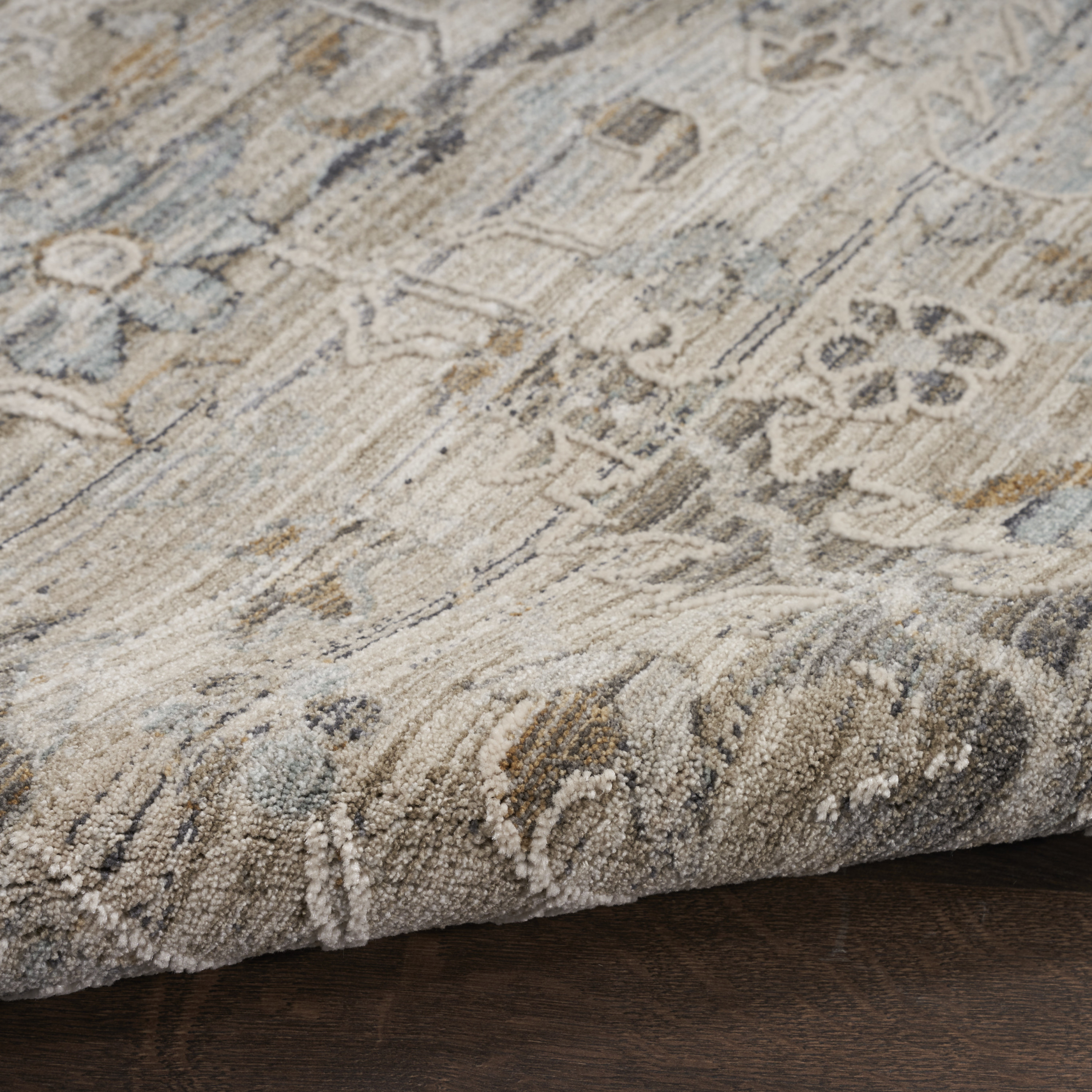 Nourison Lynx 2'3" x 10' Ivory Taupe Vintage Indoor Rug