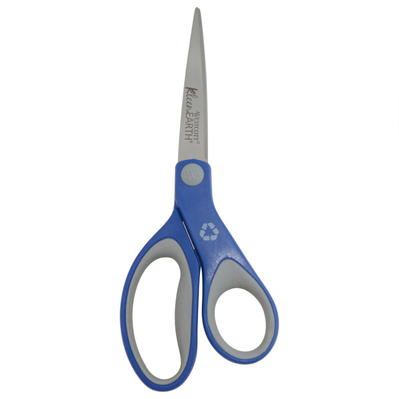 Straight+Kleenearth+Soft+Handle+Scissors%2C+8%26quot%3B+Long%2C+Blue%2Fgray