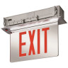 Emergency Exit Signs Aluminum LED 2 Face Nickel Cadmium Brushed Aluminum HousingWith Red Letters