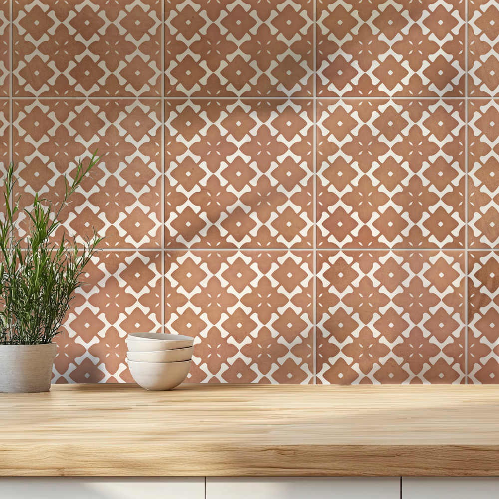 Bari Fortuna Cotto 12-7/8 in. x 12-7/8 in. Porcelain Floor and Wall Tile