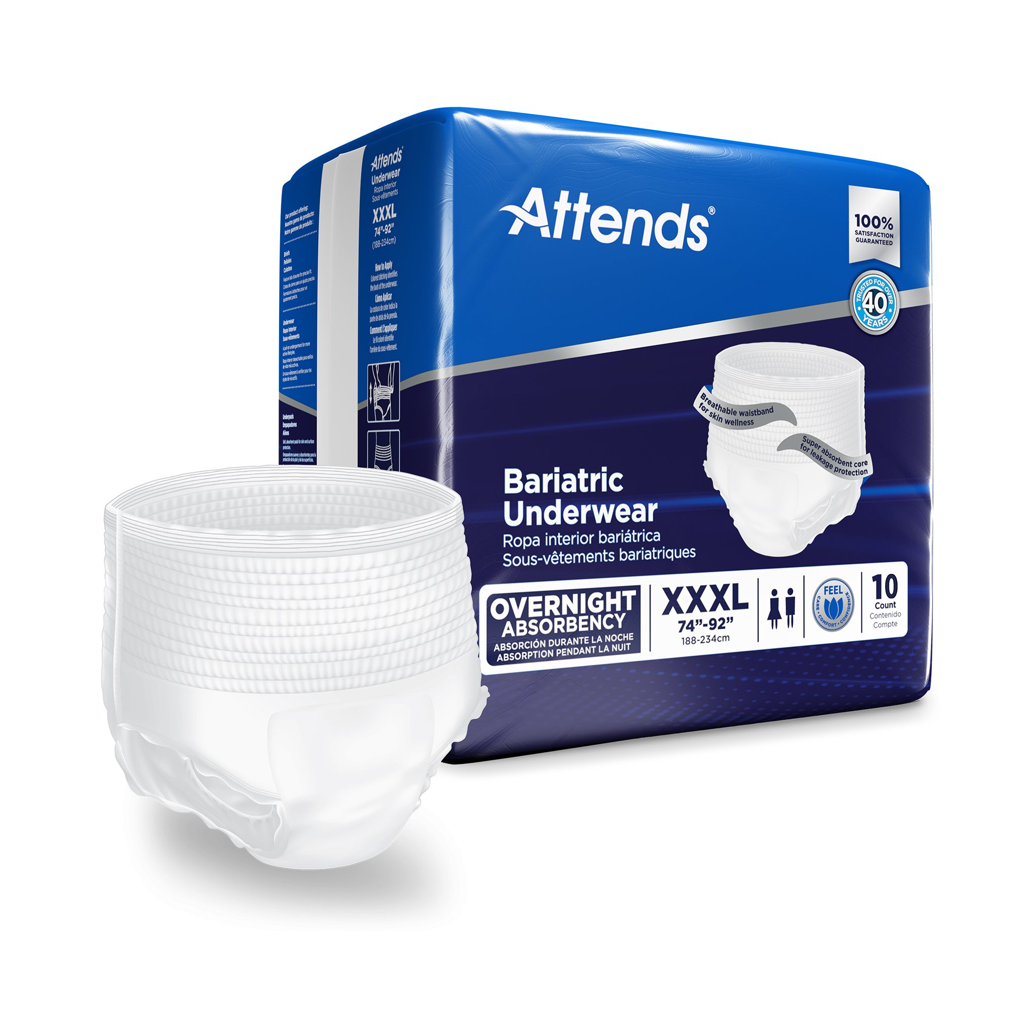 Attends Bariatric Ultimate Absorbent Underwear, 3X-Large MK 1184056