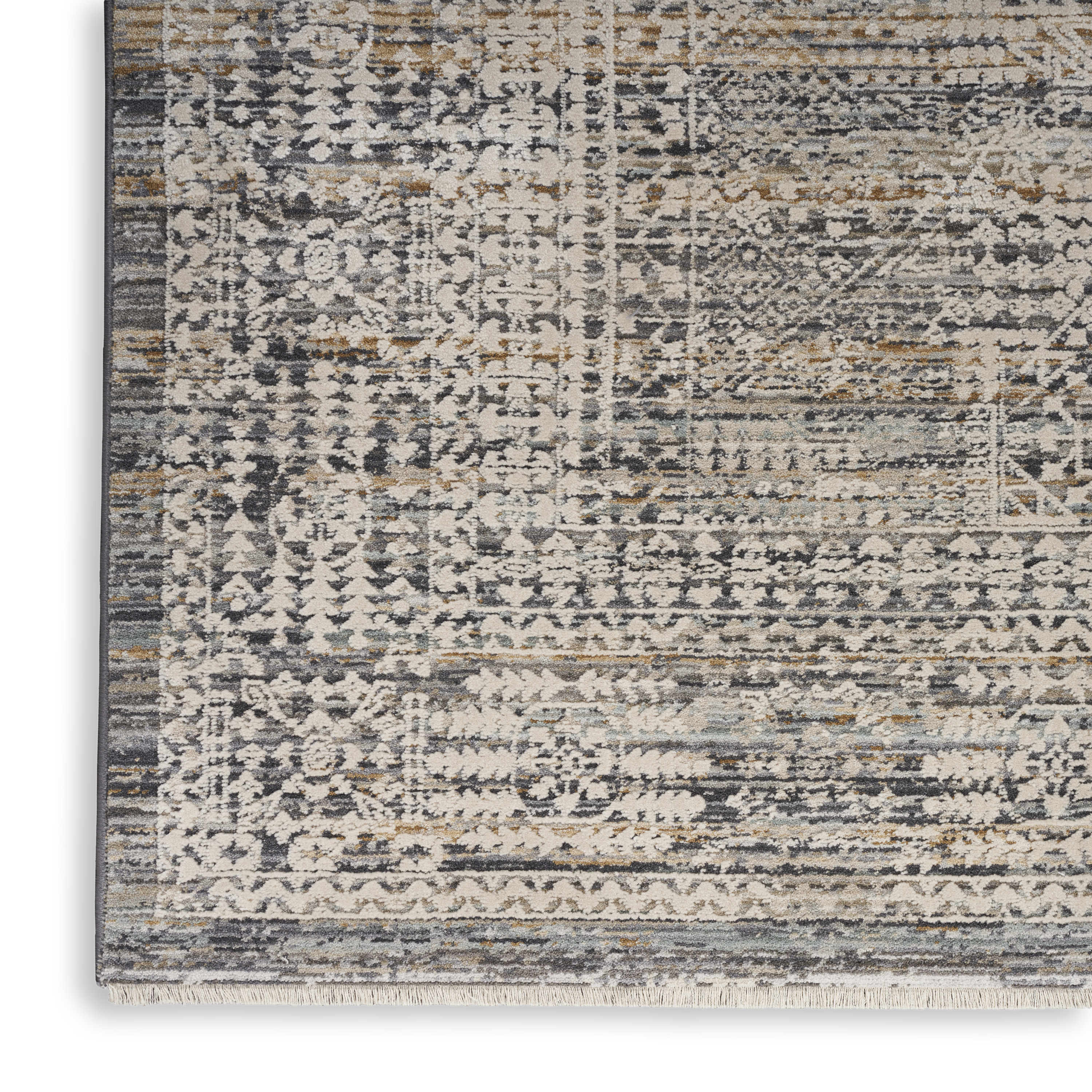 Nourison Lynx 12' x 15'9" Ivory Slate Vintage Indoor Rug