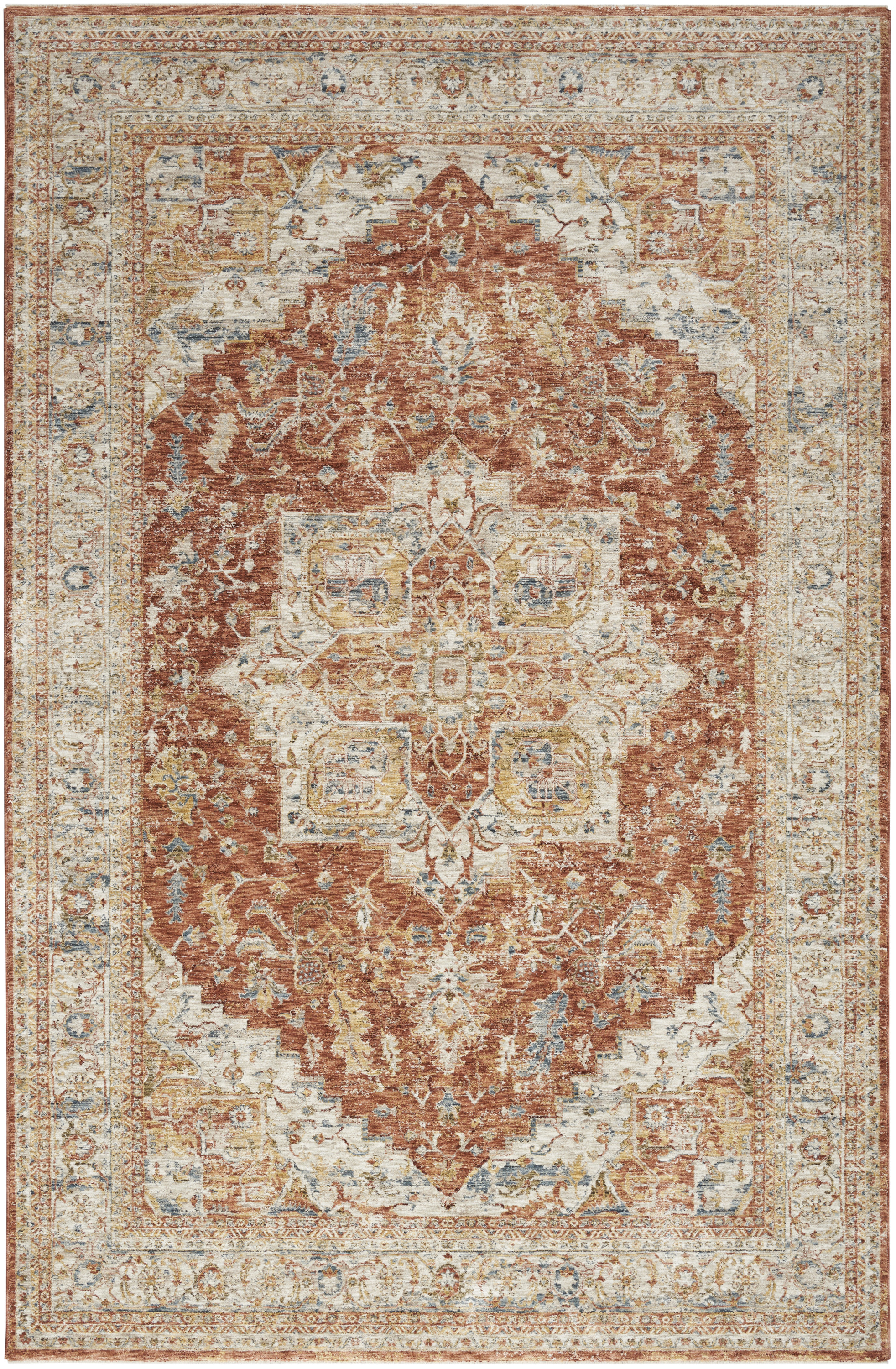 Nourison Sahar 5'3" x 7'8" Ivory Multicolor Vintage Indoor Rug