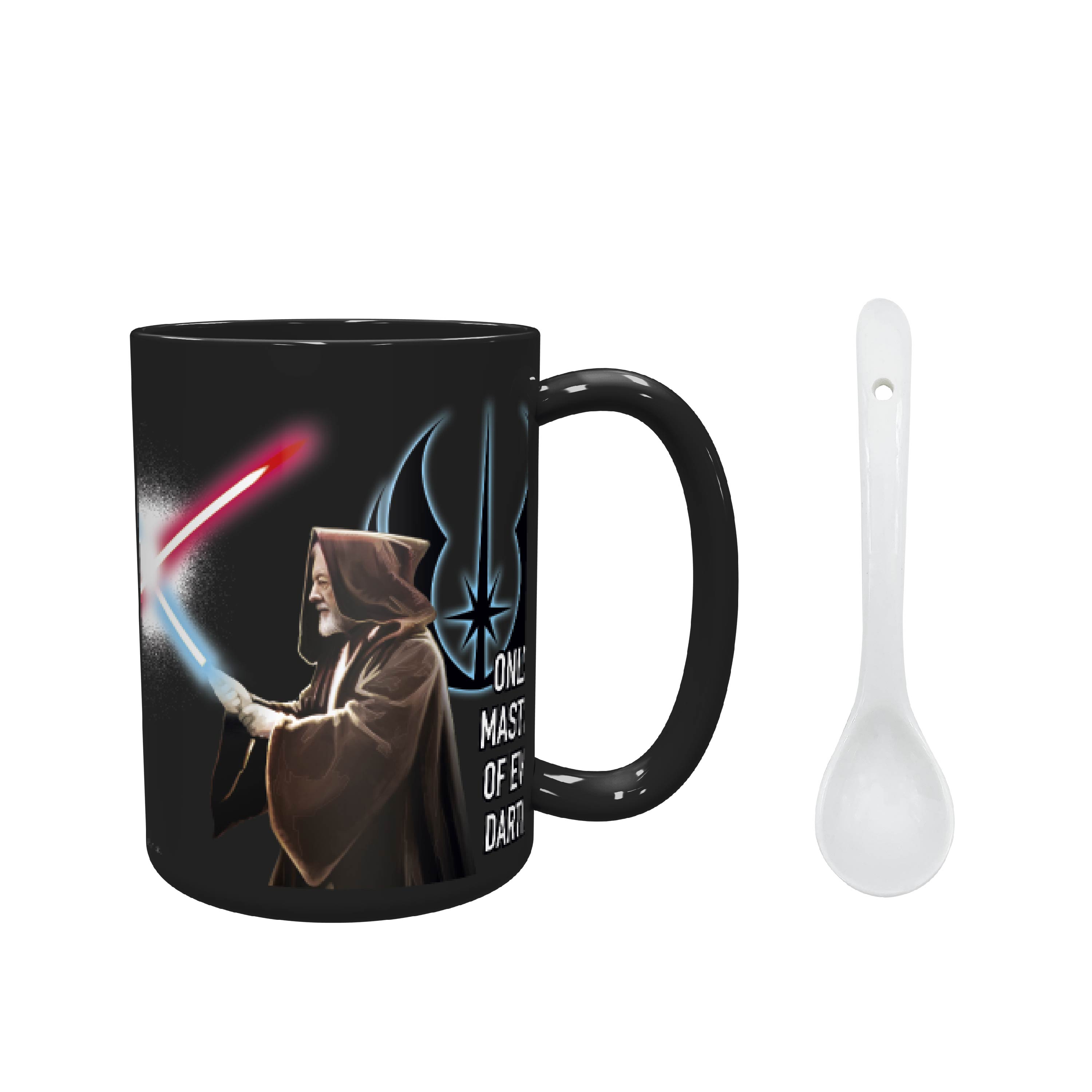 Star Wars 15 ounce Coffee Mug and Spoon, Darth Vader & Obi-Wan Kenobi slideshow image 11 Star Wars 15 ounce Coffee Mug and Spoon, Darth Vader & Obi-Wan Kenobi slideshow image 11