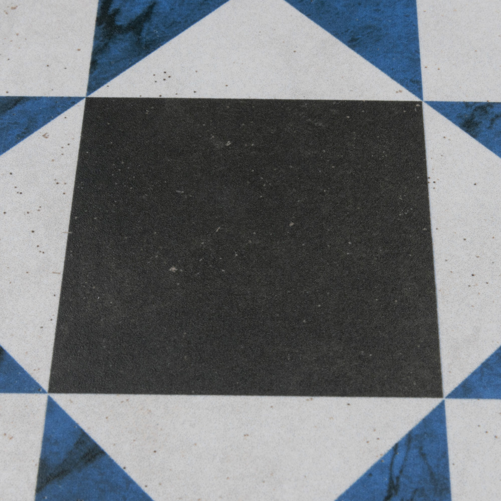 Renaissance Deco Indigo Cross 7-7/8 in. x 7-7/8 in. Porcelain Floor and Wall Tile