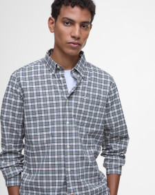 Lomond Tailored Long-Sleeved Shirt Bleached Pine Tartan