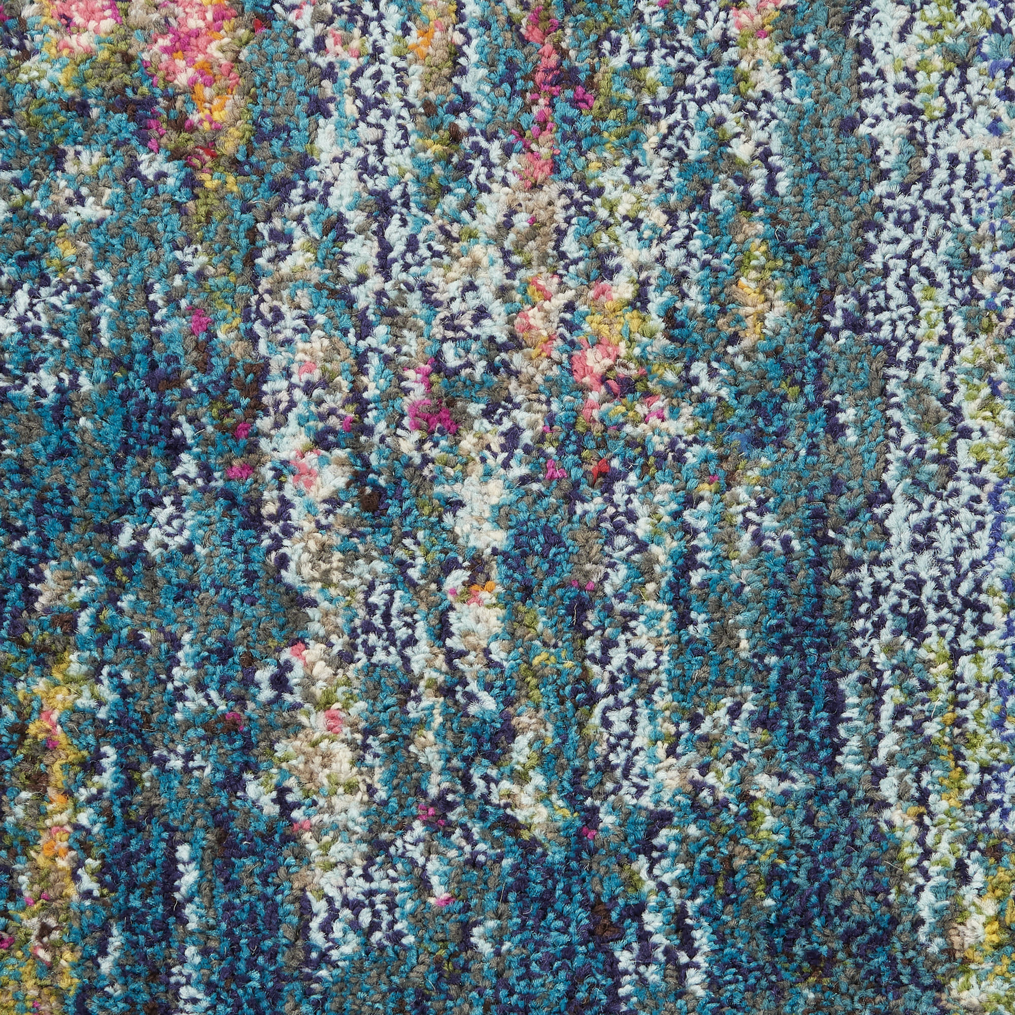 Nourison Celestial 2'2" x 10' Blue Yellow Modern & Contemporary Indoor Rug