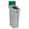 Rubbermaid Commercial, Slim Jim, 23 gal, Resin, Green, Rectangle, Receptacle
