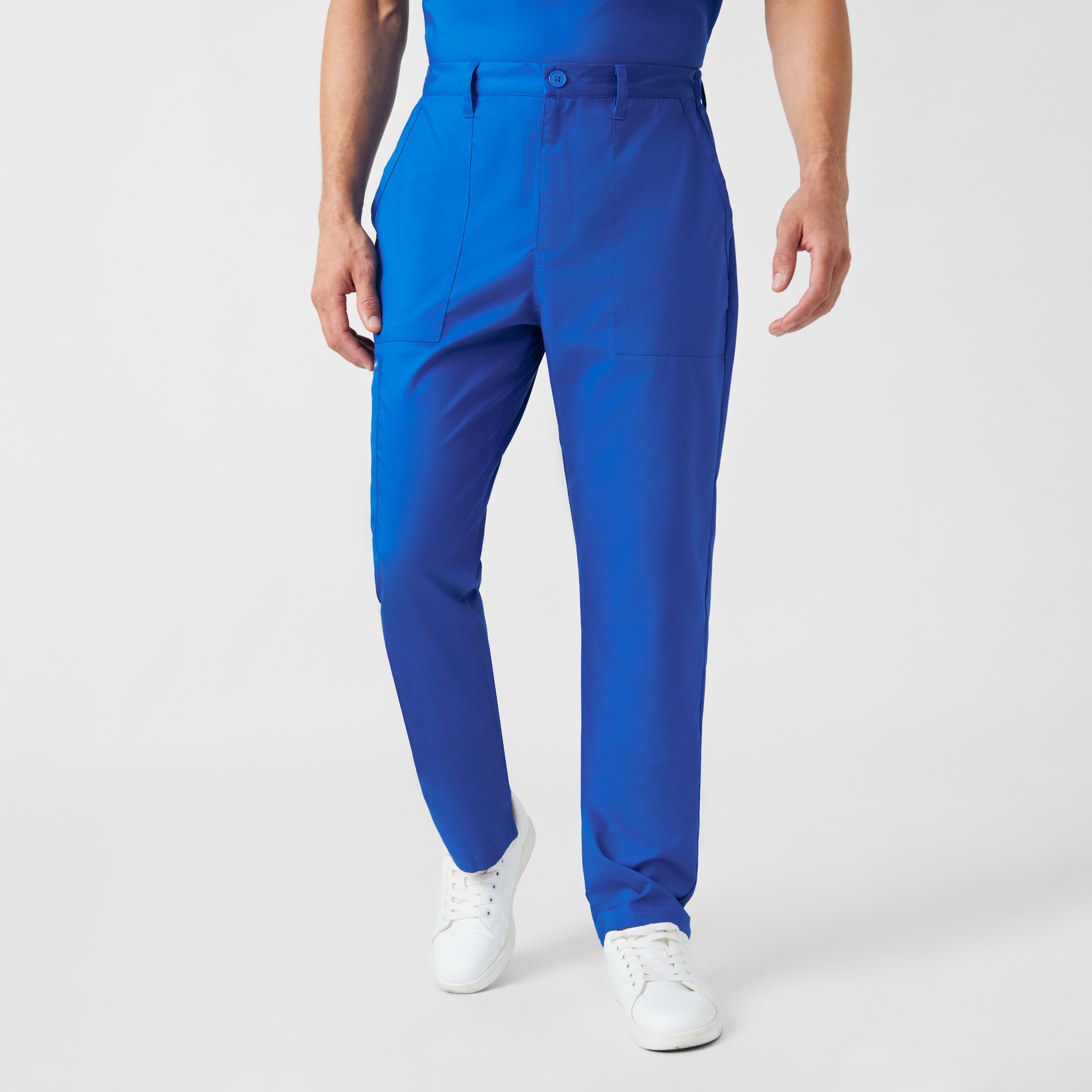Landau ProFlex Men‘s 6-Pocket Wrinkle Resistant Breathable Cargo Scrub Pants with Belt Loops and Zipper Fly Closure-Landau