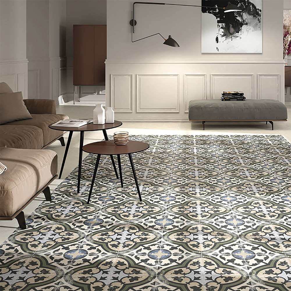 Evoque Carthusian 9-3/4 in. x 9-3/4 in. Porcelain Floor and Wall Tile