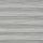 Horizontal woven roller blind — closed, filtering light subtly — tight close-up of grey, finely striped fabric texture with alternating thin dark and light horizontal bands.