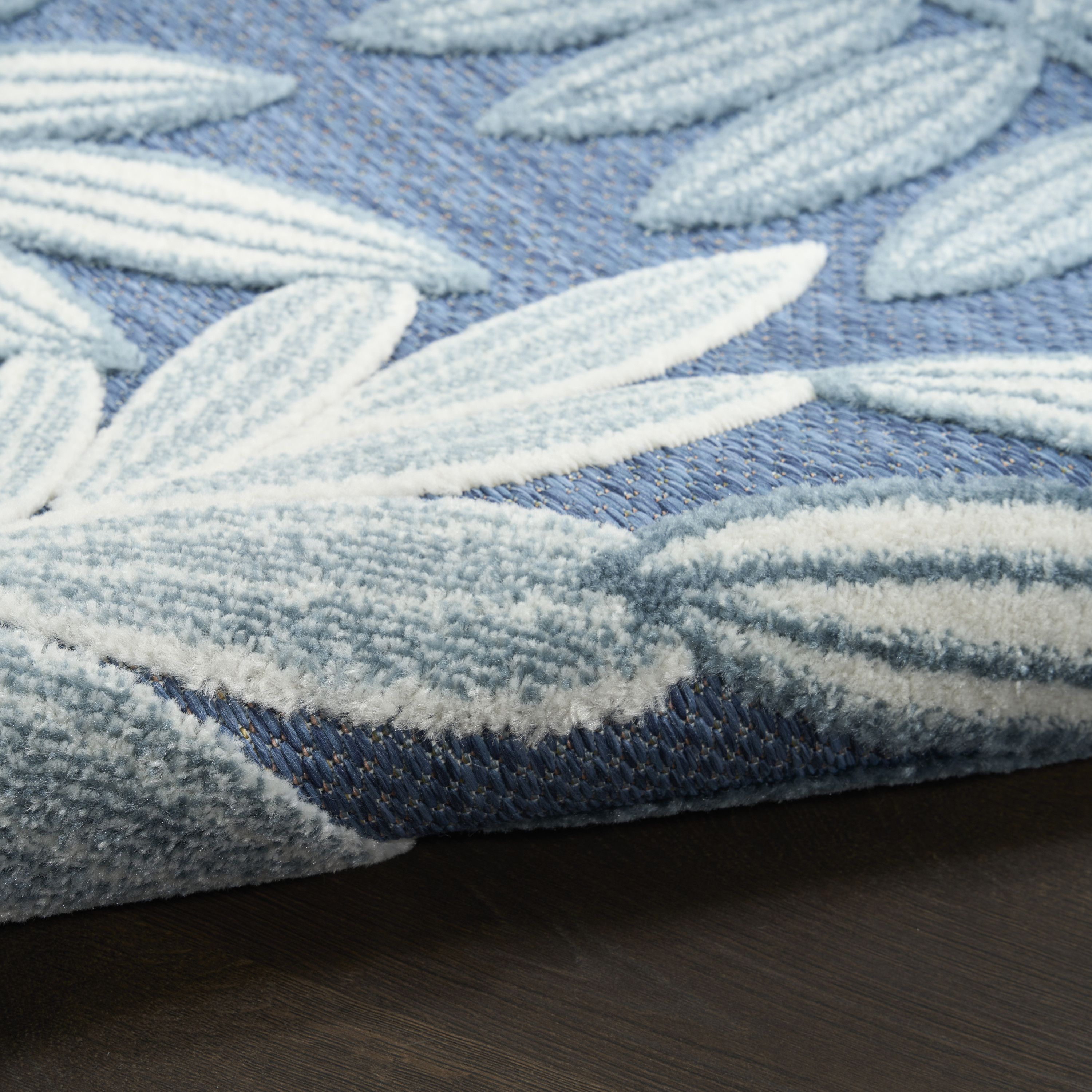 Nourison Aloha 5'3" x 7'5" Blue Modern Rug