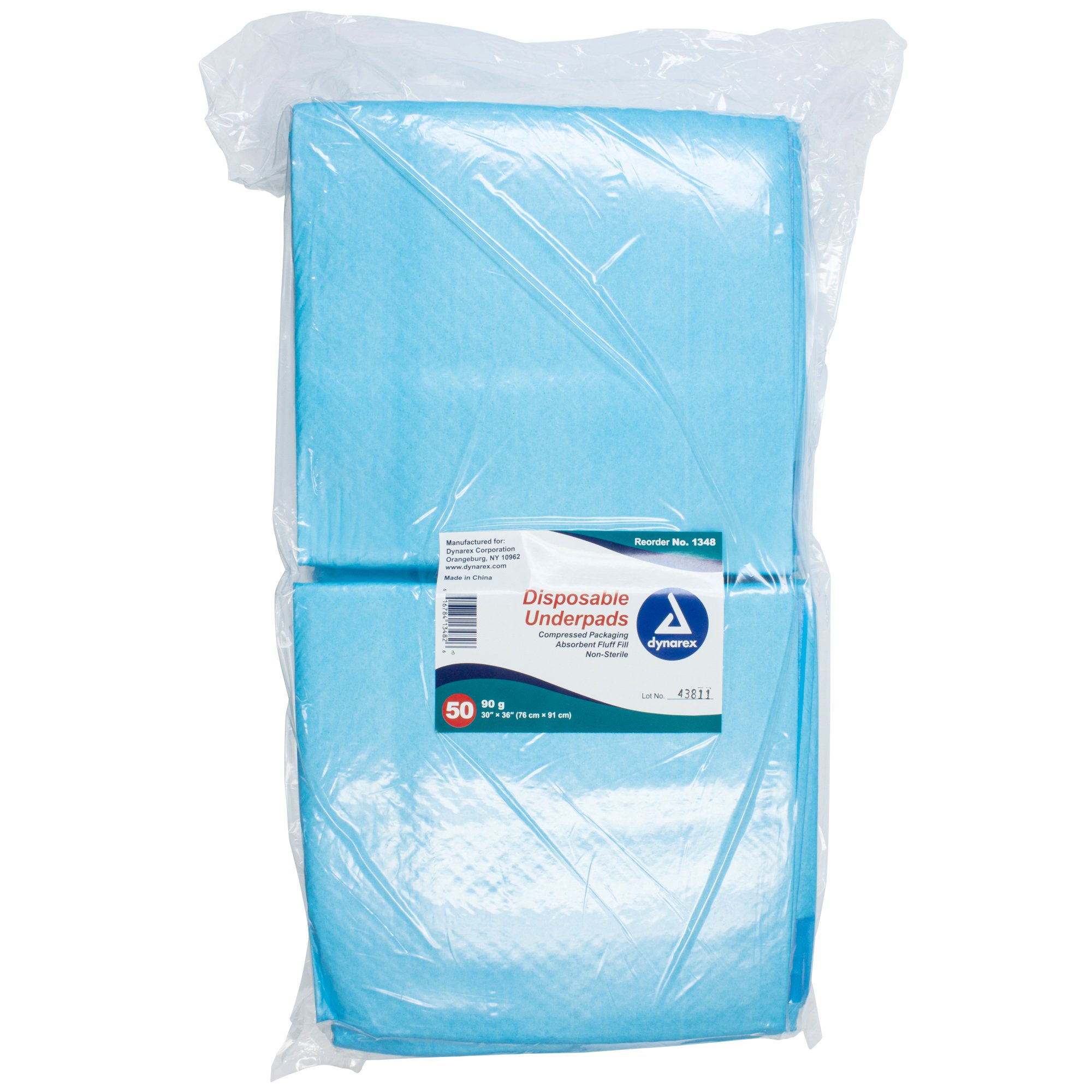 Dynarex Absorbent Fluff Fill Underpad, 30 x 36 Inch MK DYN-1348