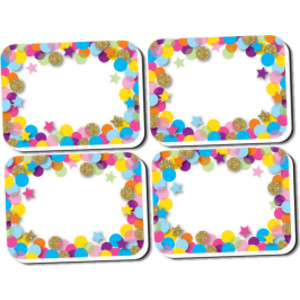 Non-Magnetic Mini Whiteboard Erasers, Confetti, Pack of 10