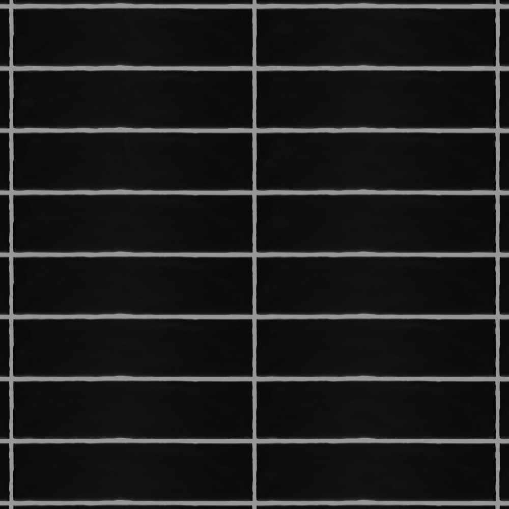 Castillo Matte Black 3x12 Rectangle Ceramic Wall Only Digital Pattern