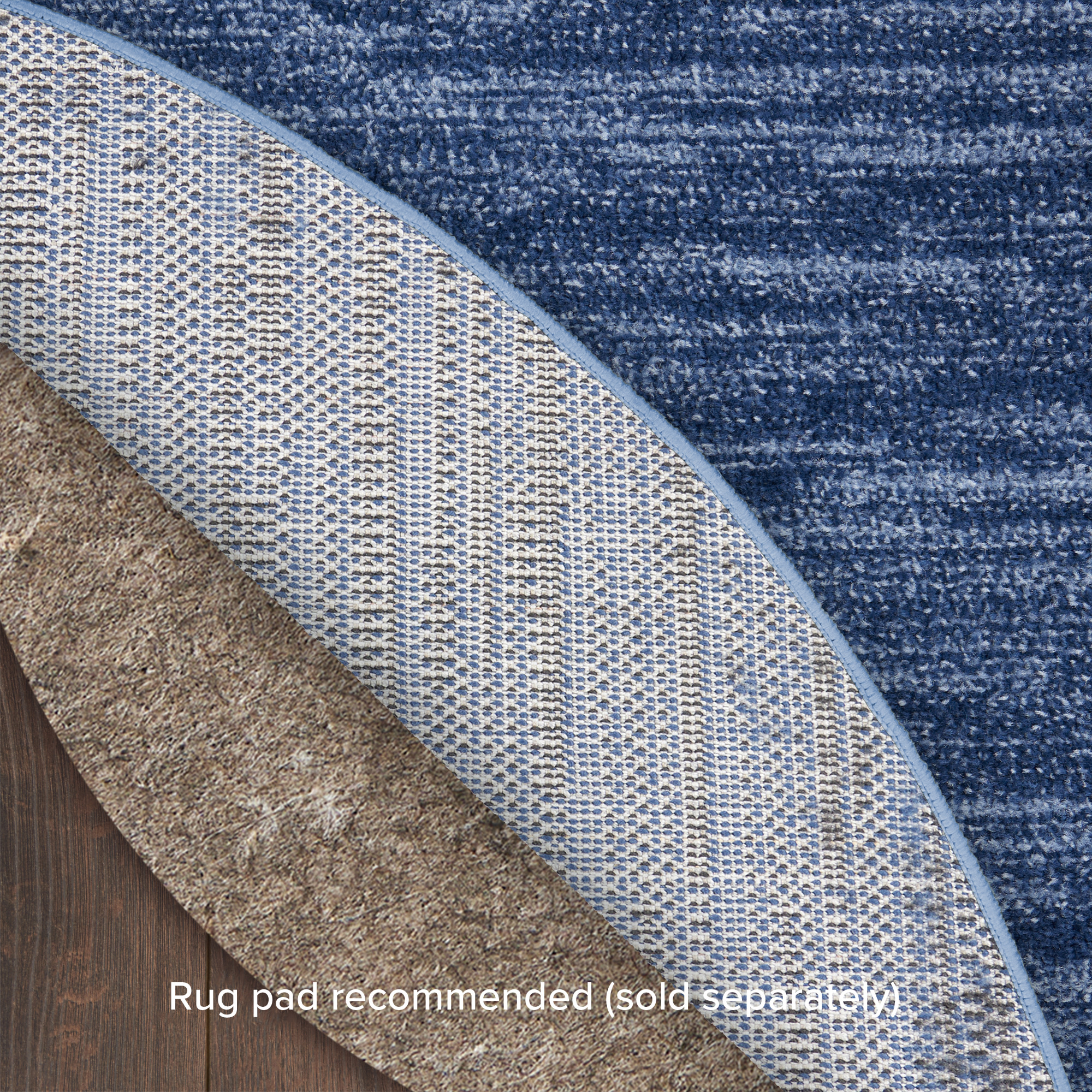 Nourison Nourison Essentials 6' x Round Navy Blue Outdoor Rug