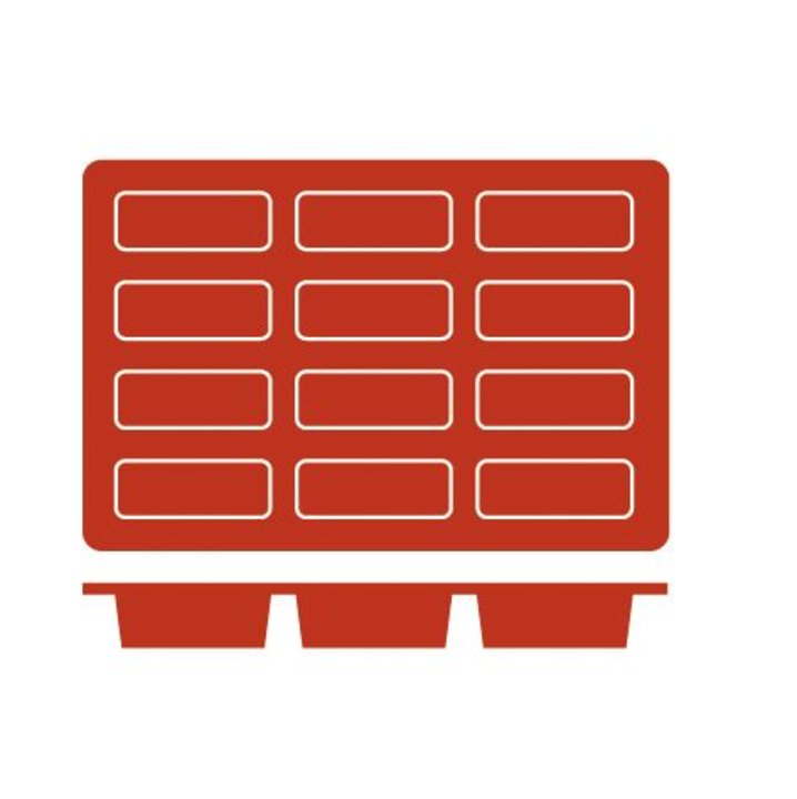 Moule en silicone GN 1/3 en forme de Cake de 8 cm