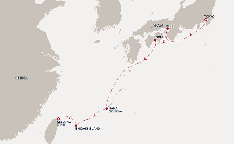 Itinerary map