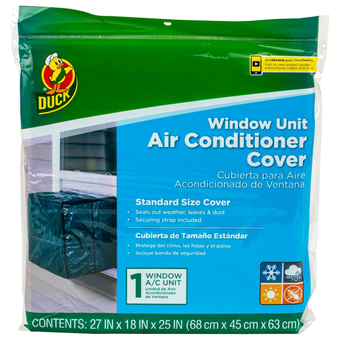 Duck® Brand AC Covers Window Unit Air Conditioner Cover - 18 in. x 27 in.