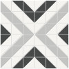Studio Dark Gray Mix 10×10 Cubic Pattern Mosaic Matte