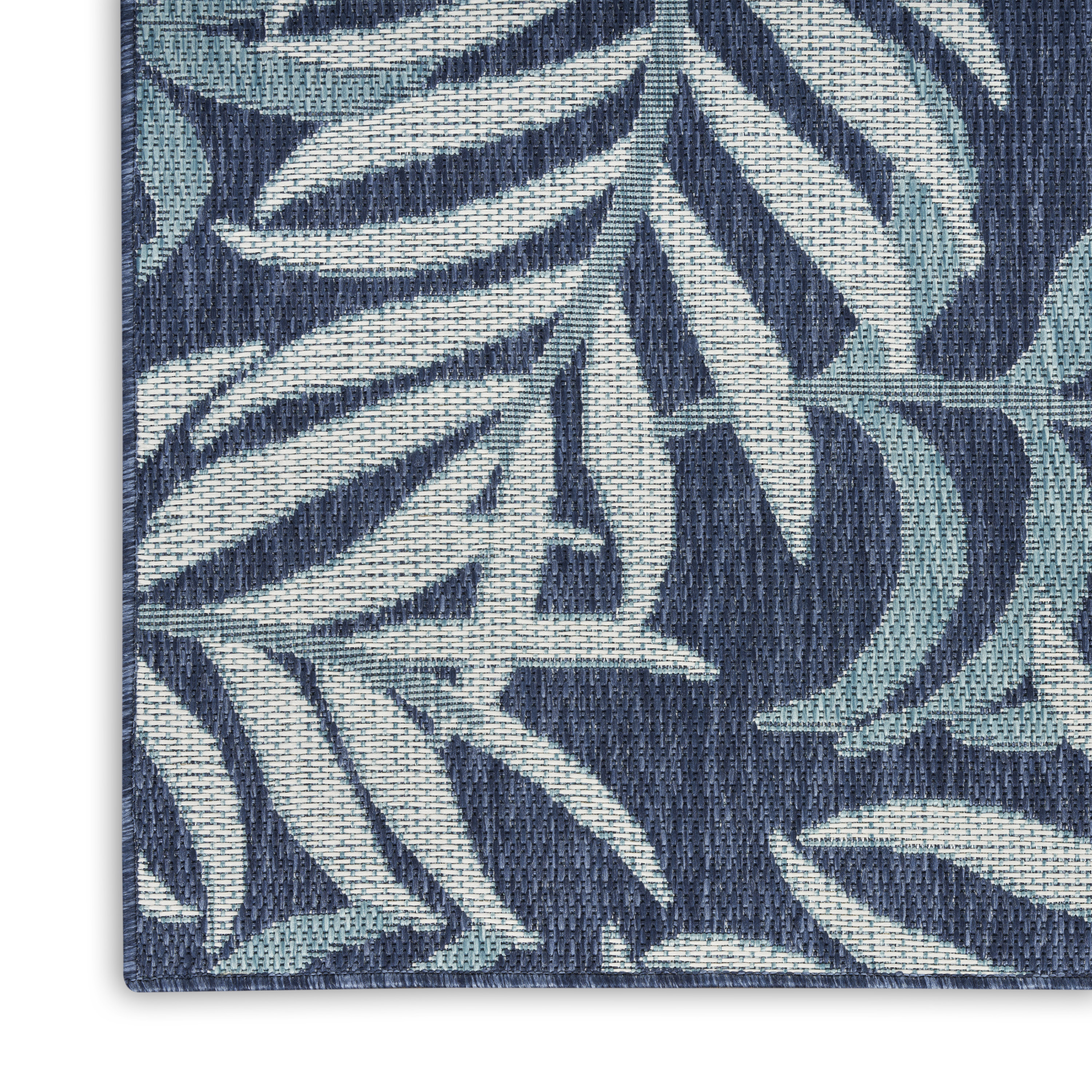 Nourison Garden Oasis 8' x 10' Navy Tropical Rug