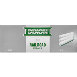 Railroad Marking Chalk, 4 in x 1 in, White, Box of 72