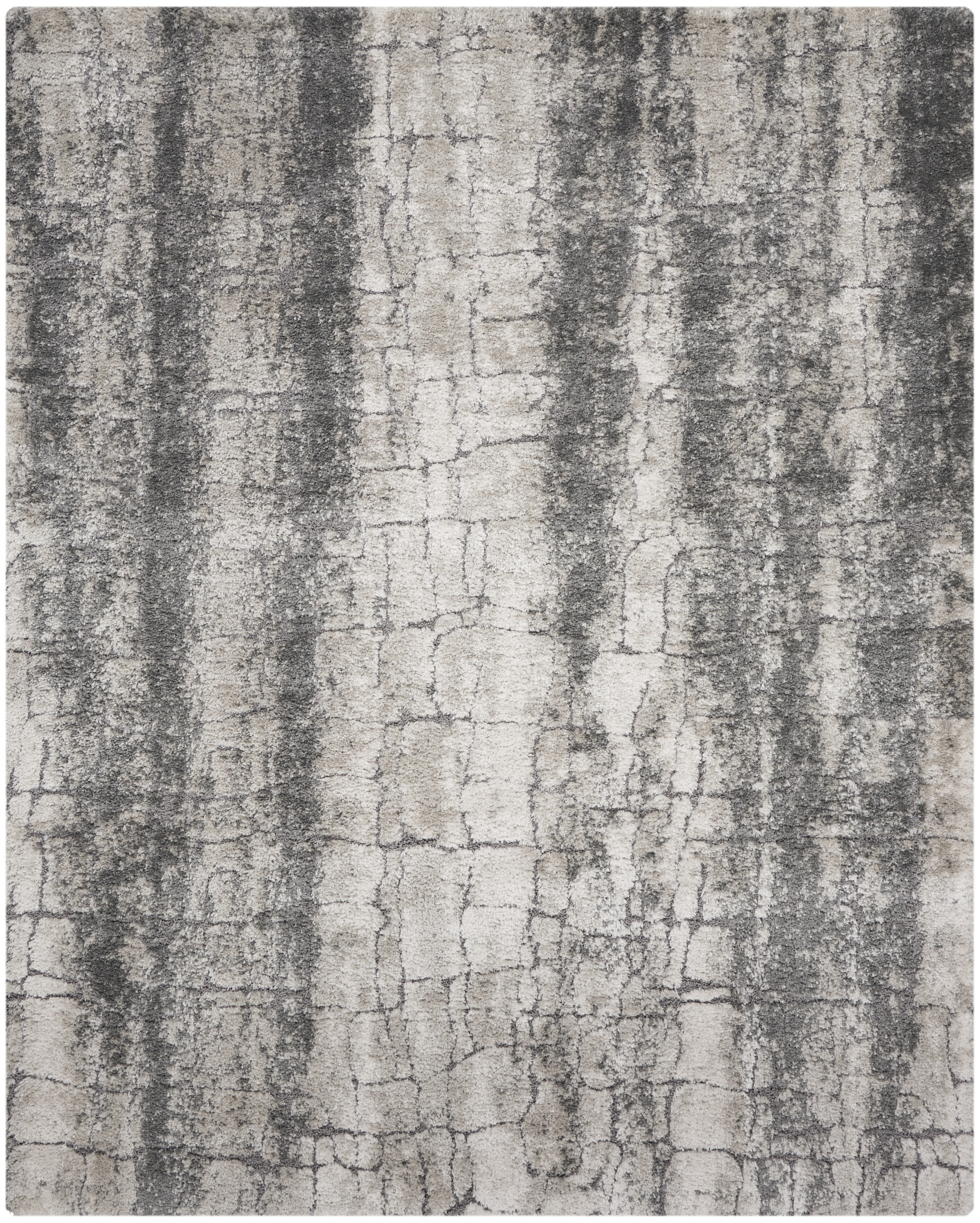 Nourison Dreamy Shag 9' x 12' Ivory Charcoal Shag Indoor Rug